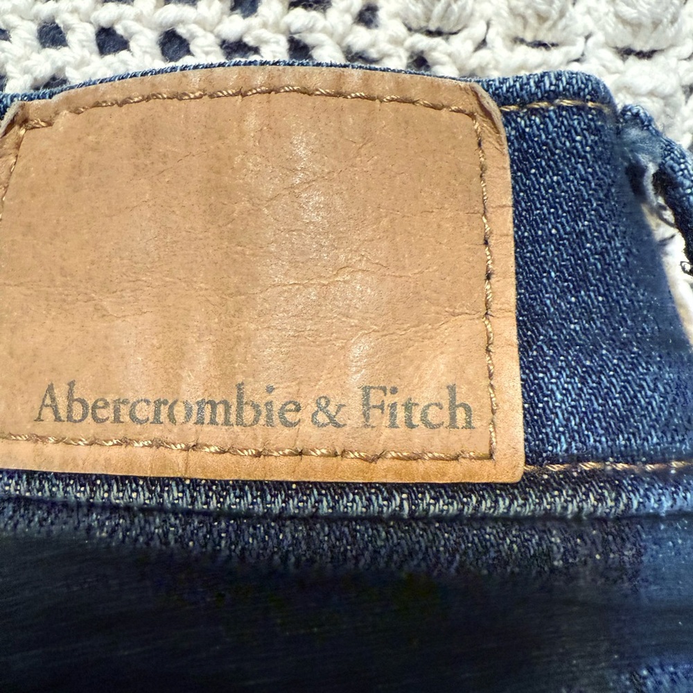 Abercrombie & Fitch Dark Blue Low Rise Denim Shorts - Picture 5 of 5